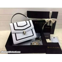 Bulgari Shoulder Bag Nappa Original Leather B34568 White