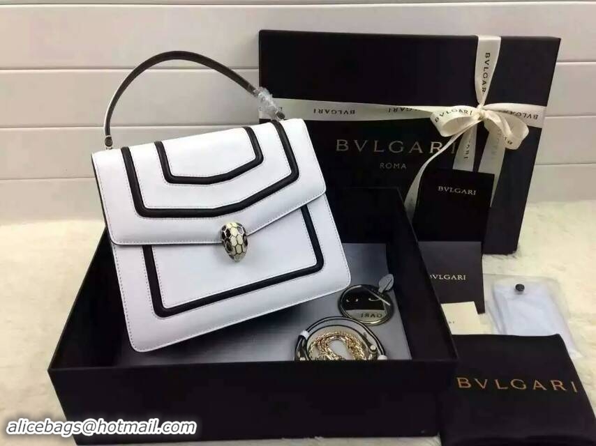 Bulgari Shoulder Bag Nappa Original Leather B34568 White