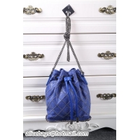 Good Looking Stella McCartney Falabella Studded Quilted Bucket Bag SMC013 Royal