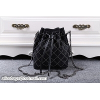 Best Stella McCartney Falabella Studded Quilted Bucket Bag SMC013 Black