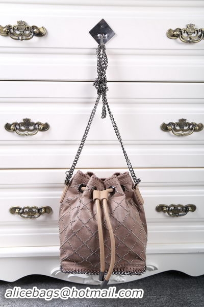 Best Product Stella McCartney Falabella Studded Quilted Bucket Bag SMC013 Khaki