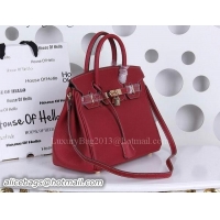 Unique Discount Hermes Birkin 30CM Tote Bags Litchi Leather H30CT Wine