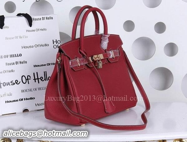 Unique Discount Hermes Birkin 30CM Tote Bags Litchi Leather H30CT Wine