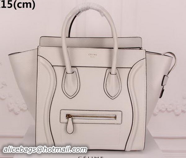 Top Grade Celine Luggage Mini Tote Bag Original Leather CLY33081L OffWhite