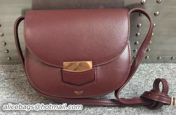 Well Crafted Celine Trotteur Bag Smooth Calfskin Leather C77425 Burgundy