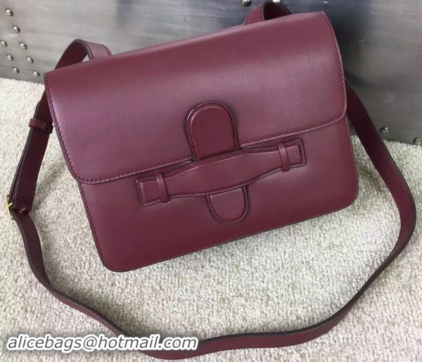 Big Enough CELINE Symmetrical Bag in Original Leather C77423 Burgundy