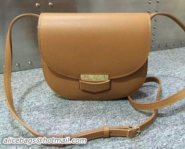 Charming Celine Trotteur Bag Calfskin Leather C77425 Apricot