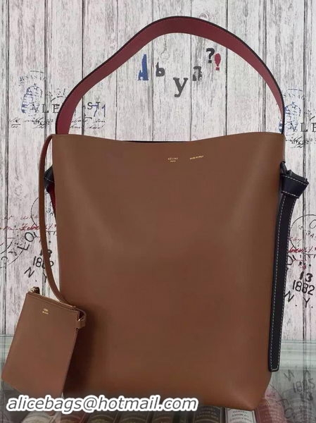 Super Quality CELINE Twisted Cabas Bag C16211 Brown&Orange