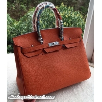 Good Product Hermes Birkin 35CM Tote Bag Calfskin Leather BK35 Silver