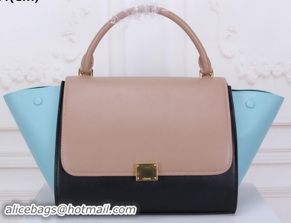 Classic Celine Trapeze Bag Original Suede Leather CT3342 Camel&Black&Blue