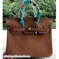 Low Price Hermes Birkin 25CM Tote Bag Litchi Leather H25T Brown