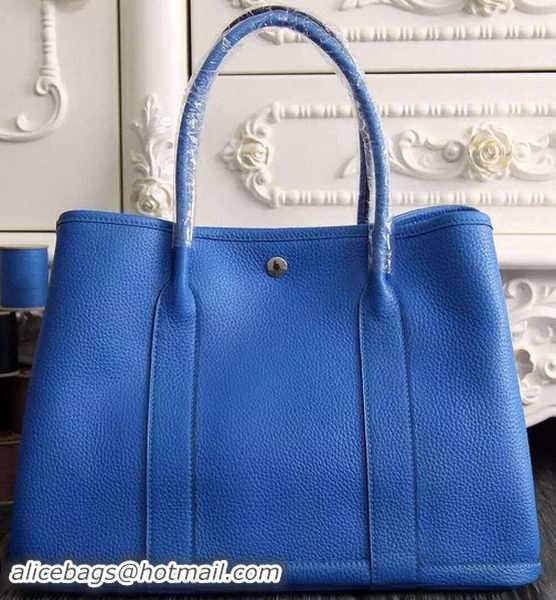 Buy Fashionable Hermes Garden Party 36cm 30cm Tote Bag Original Leather A129L Blue