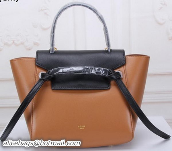 Traditional Specials Celine mini Belt Bag Original Leather C3320 Black&Wheat