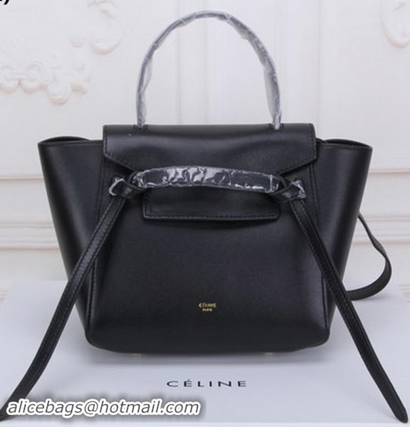 Comfortable Celine mini Belt Bag Original Leather C3320 Black