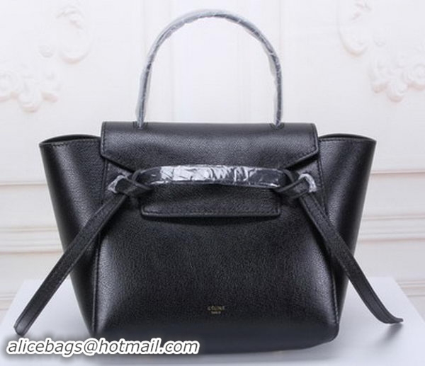 Good Product Celine mini Belt Bag Original Calfskin Leather C3320 Black