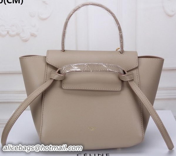 Famous Celine mini Belt Bag Original Calfskin Leather C3320 Apricot