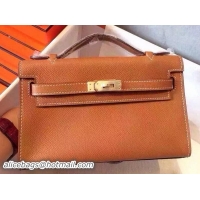 Good Quality Hermes MINI Kelly 22cm Tote Bag Calfskin Leather K22 Wheat