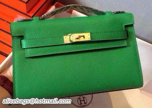 Duplicate Hermes MINI Kelly 22cm Tote Bag Calfskin Leather K22 Green