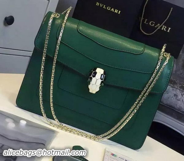 Best Quality BVLGARI Small Shoulder Bag Calfskin Leather BG22695 Green