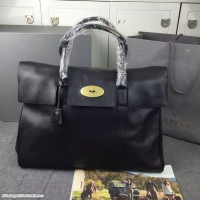 Grade Quality Mulberry Oversized Alexa Soft Buffalo Leather Messenger and Shoulder Bag GM 7541 Black