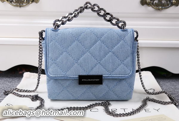 Stylish Stella McCartney QUilted Denim Cross Body Bags SMC015 Blue