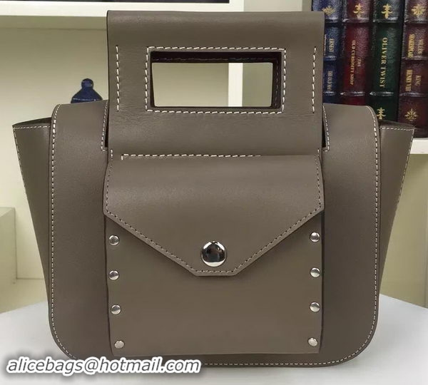 Free Shipping Discount CELINE Square Handbag Original Leather C28832 Grey