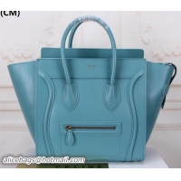 Low Price Celine Luggage Mini Tote Bag Original Leather CLY33081L Blue