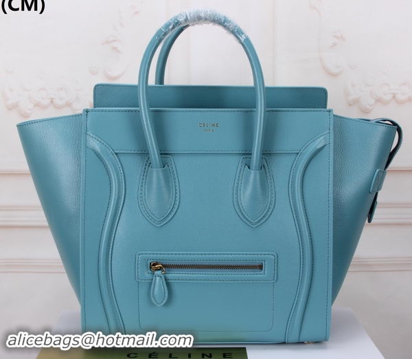 Low Price Celine Luggage Mini Tote Bag Original Leather CLY33081L Blue