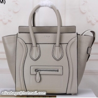 Cheap Celine Luggage Micro Tote Bag Original Leather CLY33081M Grey