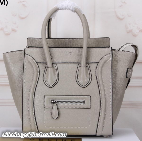 Cheap Celine Luggage Micro Tote Bag Original Leather CLY33081M Grey