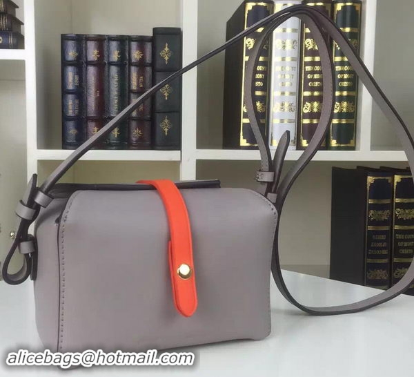 Buy Fashionable Celine Box on Strap Flap Bag Calfskin Leather C16219 Grey