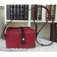 Hot Sell Celine Box on Strap Flap Bag Calfskin Leather C16219 Burgundy