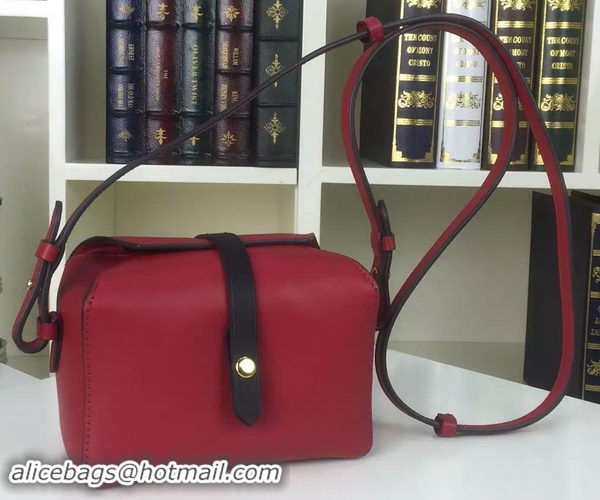 Hot Sell Celine Box on Strap Flap Bag Calfskin Leather C16219 Burgundy