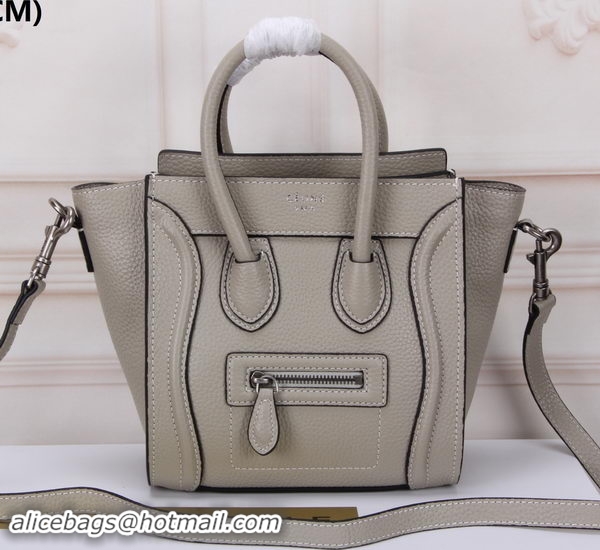 Discount Colorful Celine Luggage Nano Tote Bag Original Leather CLY33081S Grey