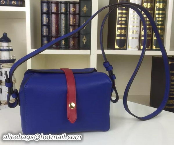 Luxury Cheap Celine Box on Strap Flap Bag Calfskin Leather C16219 Blue