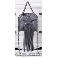 Trendy Design Stella McCartney Falabella Fringed Star Mini Tote Bag SM8855 Dark Grey