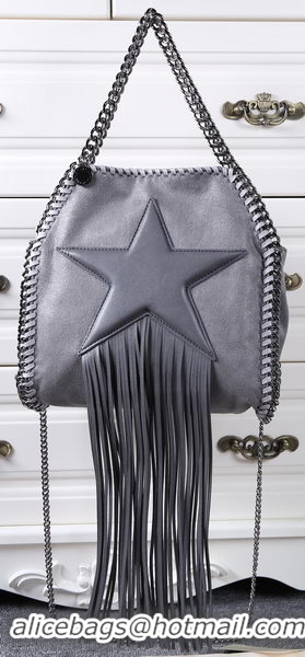 Top Design Stella McCartney Falabella Fringed Star Mini Tote Bag SM8865 Dark Grey