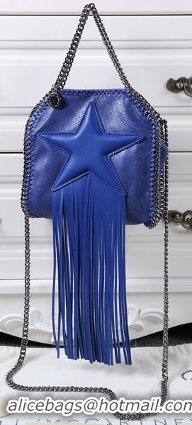 Charming Stella McCartney Falabella Fringed Star Mini Tote Bag SM8855 Royal