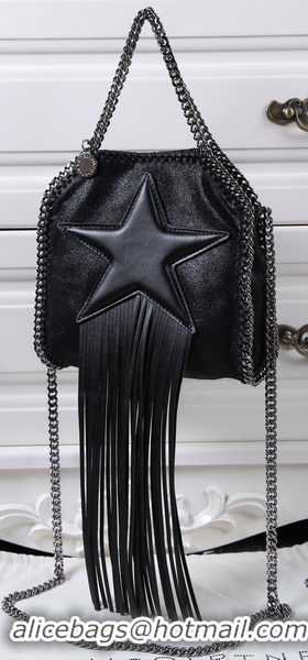 Good Quality Stella McCartney Falabella Fringed Star Mini Tote Bag SM8855 Black