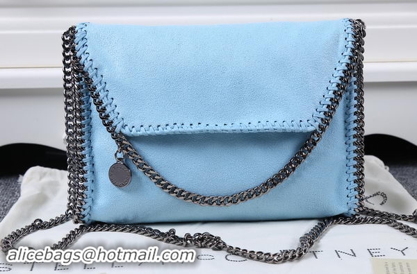 Luxury Cheap Stella McCartney Falabella PVC Cross Body Bags SM875 Light Blue