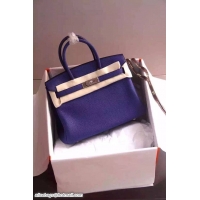 Top Grade Hermes Birkin 35CM 30CM Tote Bag Grainy Leather H35H30 Blue