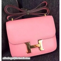 Chic Hermes Constance Bag Calfskin Leather H9999 Pink