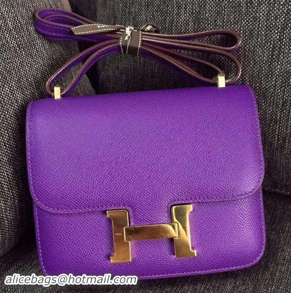 Buy Fashionable Hermes Constance Bag Calfskin Leather H9999 Violet