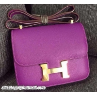 Famous Hermes Constance Bag Calfskin Leather H9999 Purple