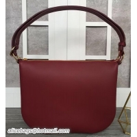 Best Product CELINE Medium Saddle Bag in Original Leather C28835 Burgundy