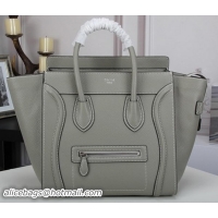 Buy Luxury Celine Luggage Mini Tote Bag Original Litchi Leather CLY33081L Grey