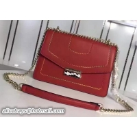 Good Looking BVLGARI Flap Shoulder Bag Original Leather BG180999 Red