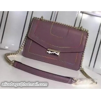 Buy Discount BVLGARI Flap Shoulder Bag Original Leather BG180999 Purple