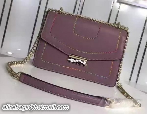 Buy Discount BVLGARI Flap Shoulder Bag Original Leather BG180999 Purple