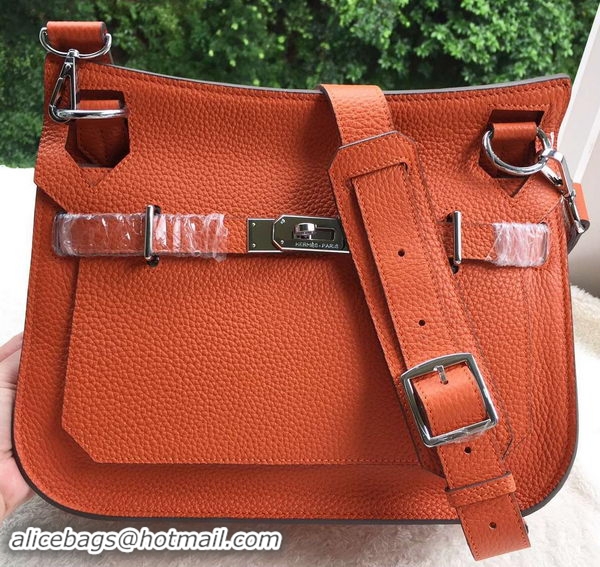 Refined Hermes Jypsiere 31CM Shoulder Bag Calfskin Leather H0880 Orange